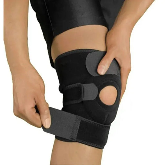 3 Strap Adjustable Open Patella Hot Knee Brace Support - Hot Pain Relief | Knee Supporter